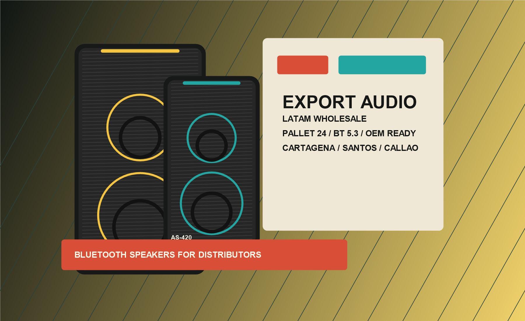 Parlantes Bluetooth Vienna listos para exportacion